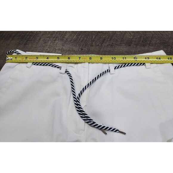 TOMMY HILFIGER White Cotton Cropped Capri wide leg Pants Size 4 NWT vintage 2000 - Picture 4 of 10